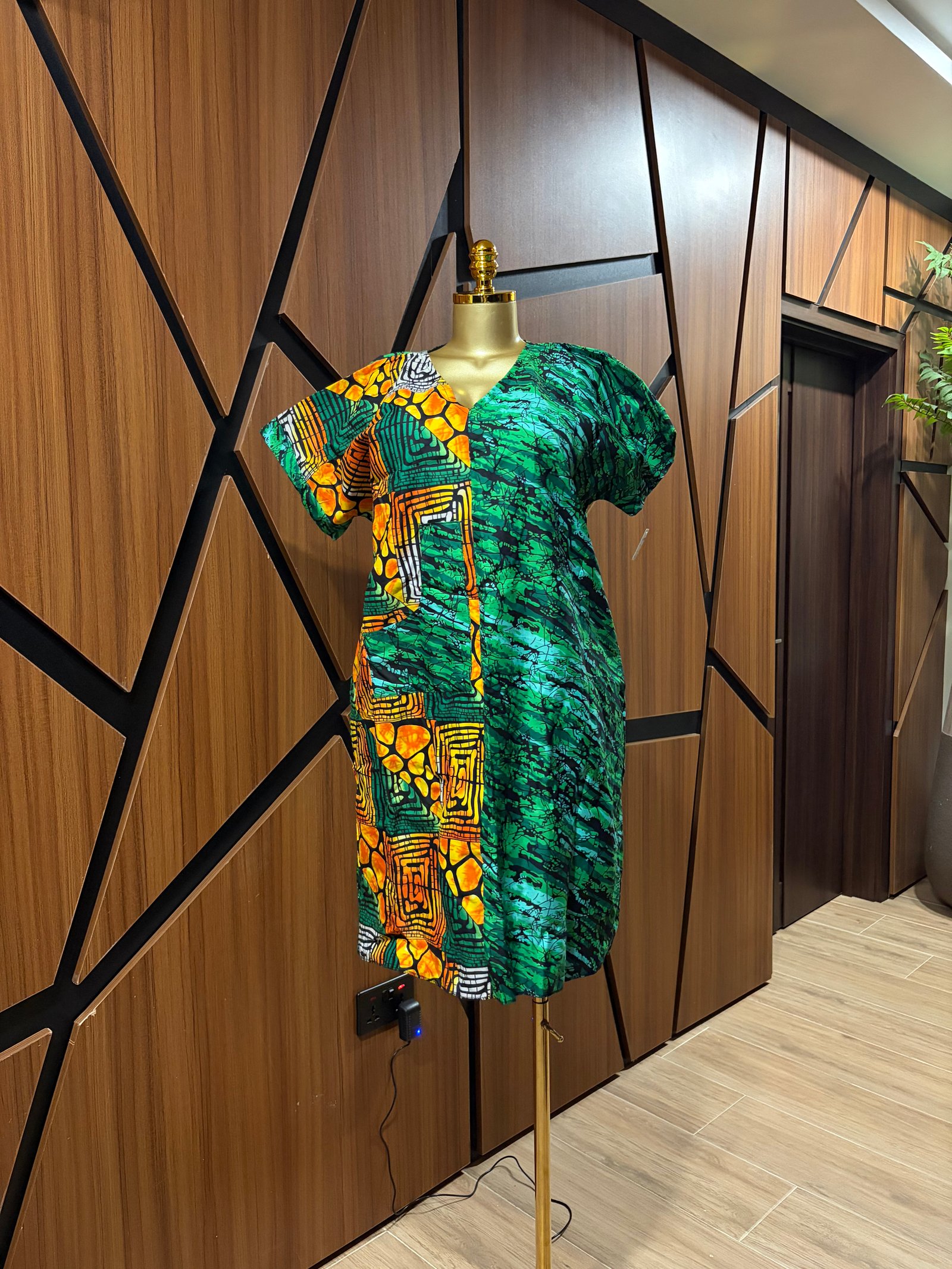 Two Tone Short Dress A0013