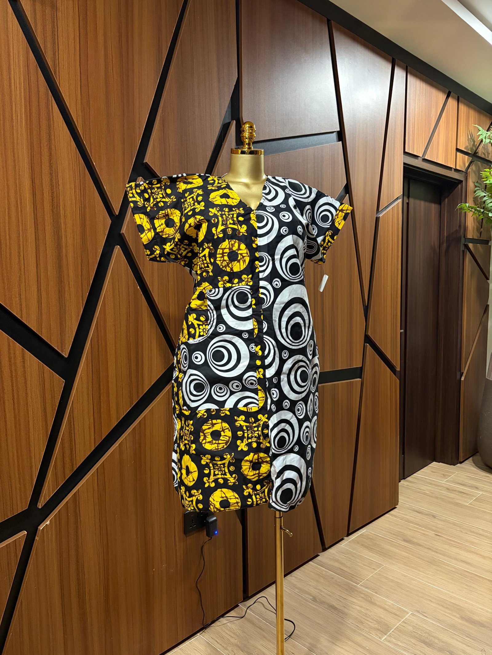 Two Tone Short Dress A0014