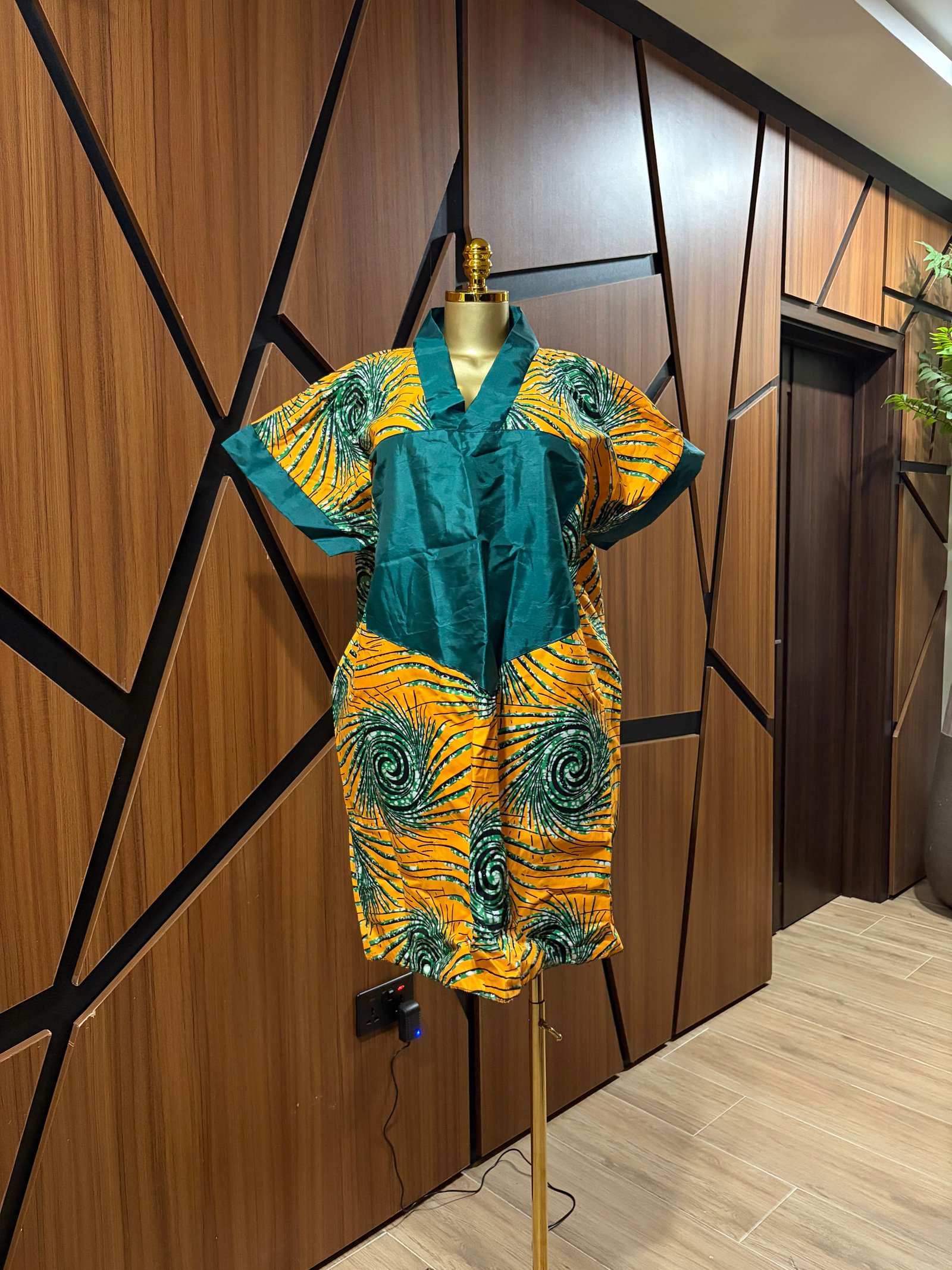 Short African Print Dress A0015