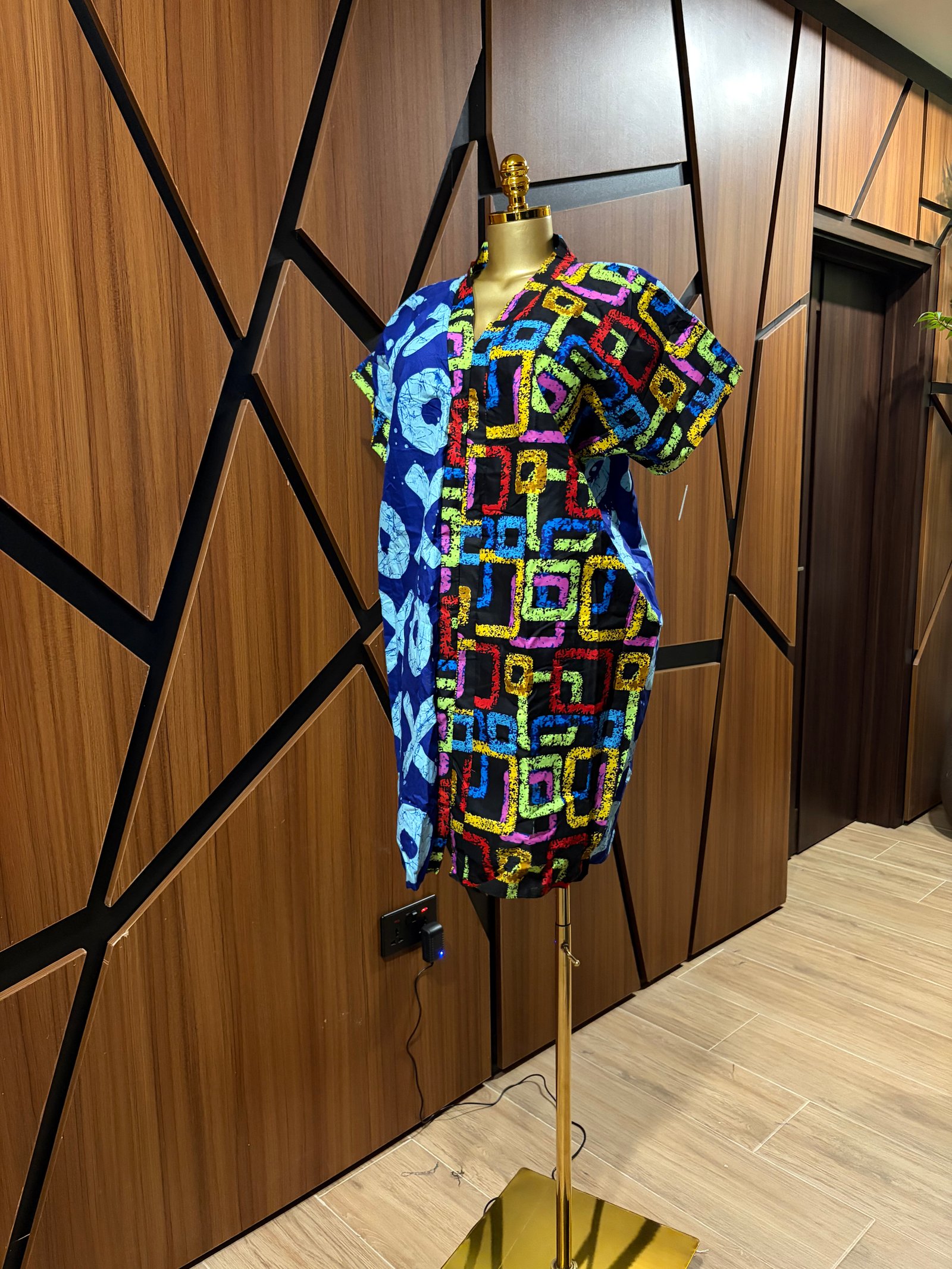 Two Tone Short Dress A0023