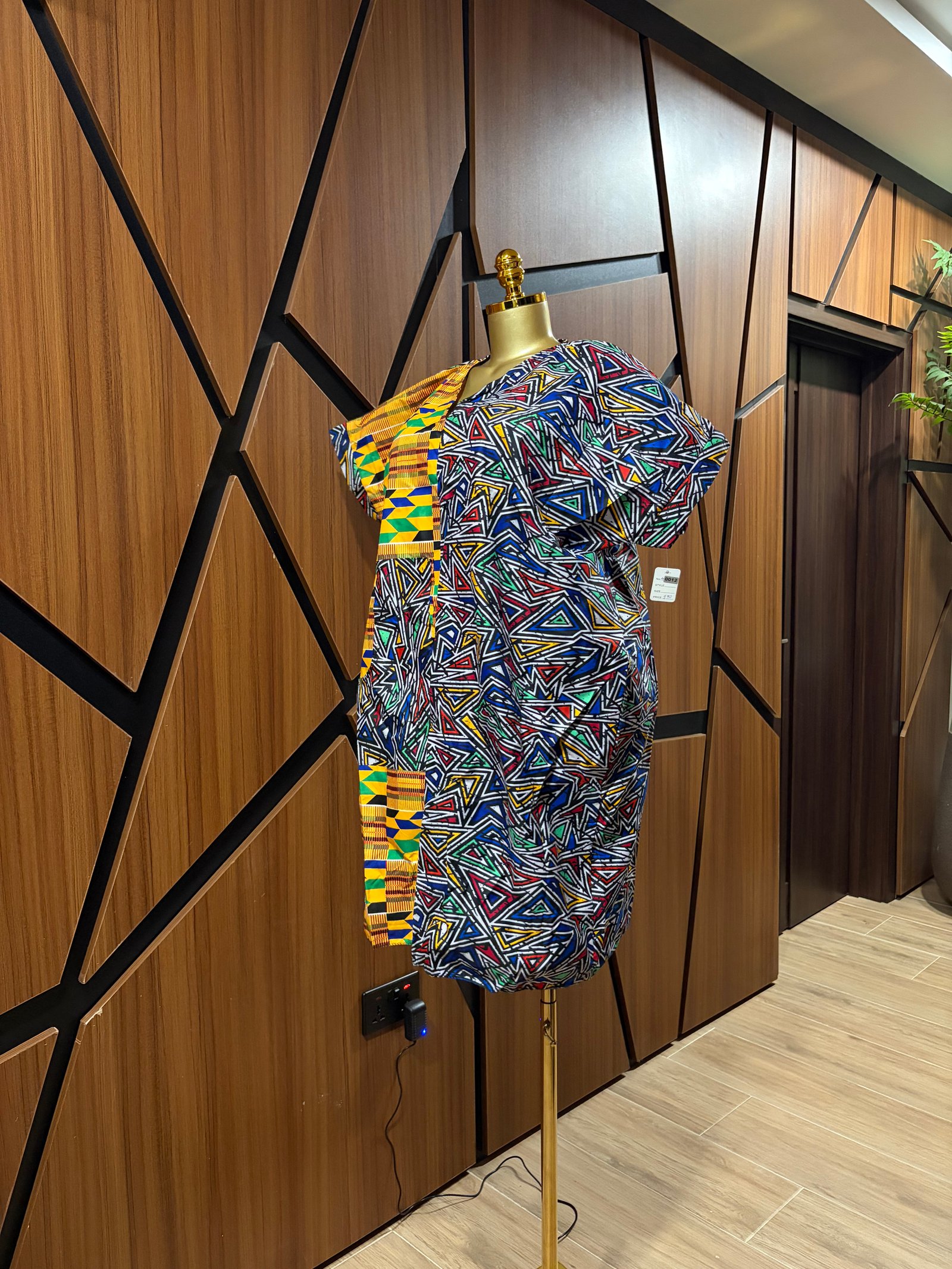 Two Tone Short Dress A0012