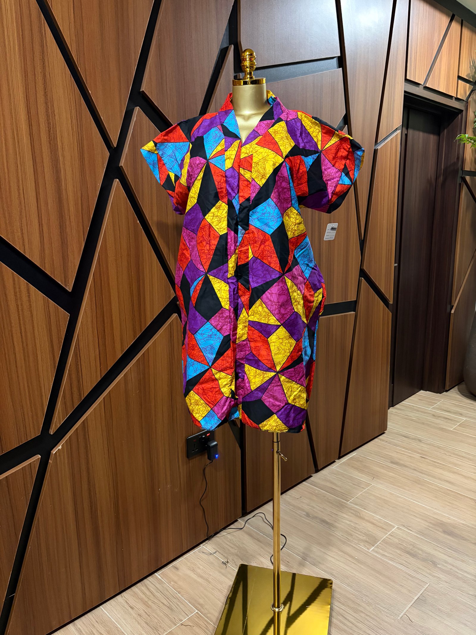 Short African Print Dress A0021