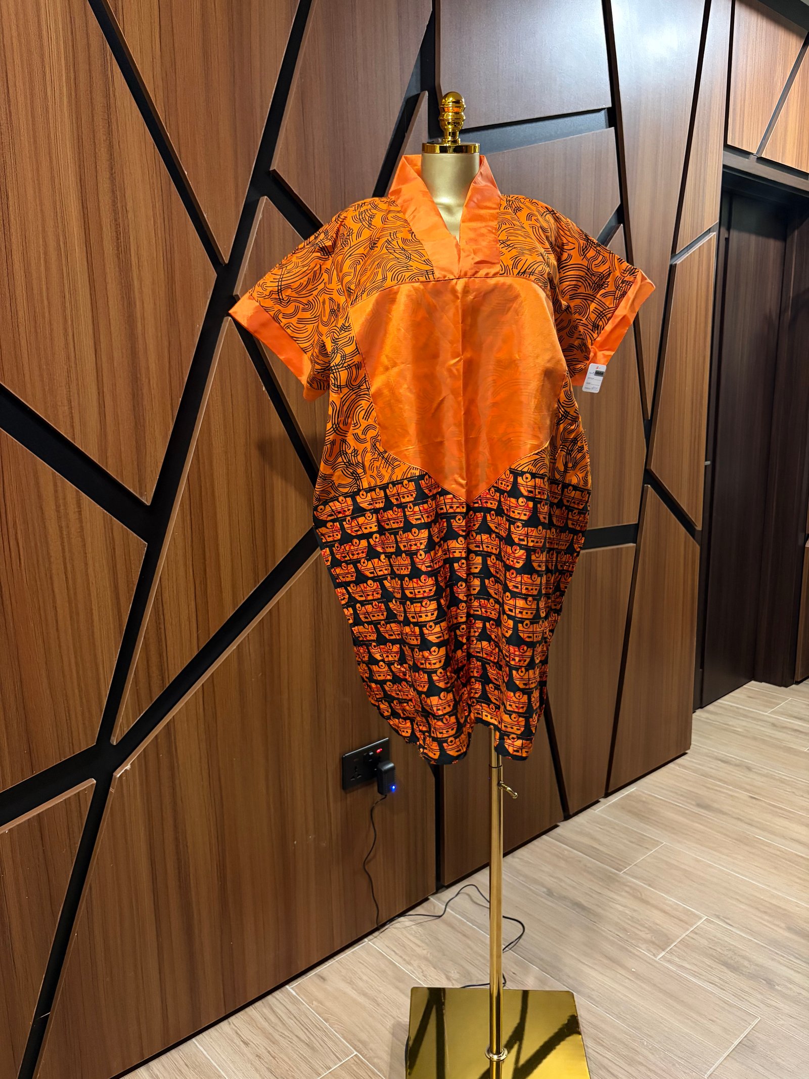 Short African Print Dress A0008