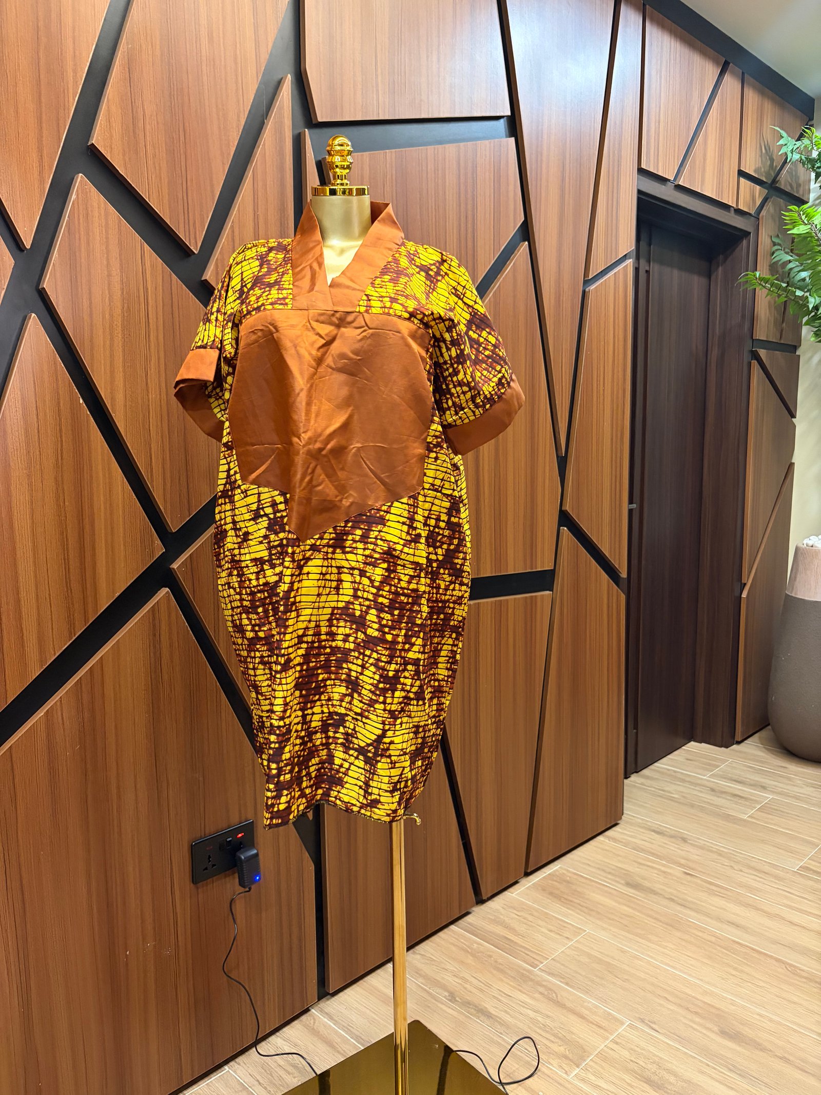 Short African Print Dress A0004