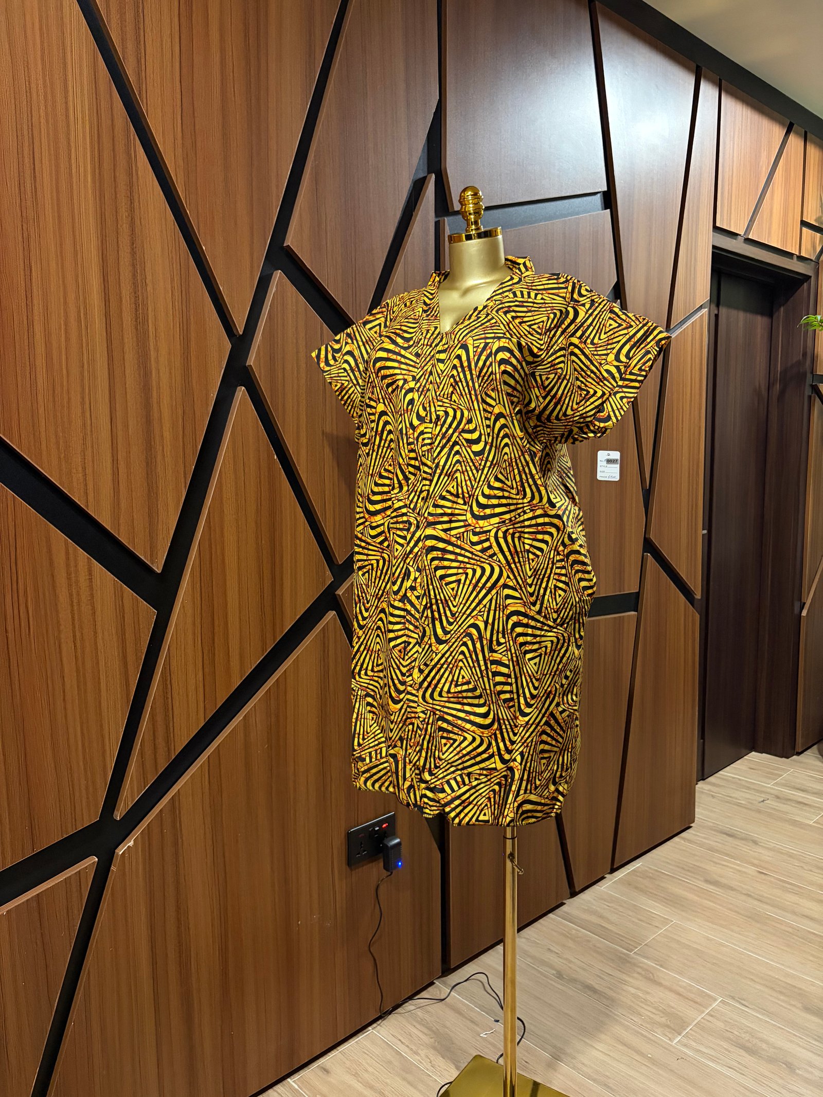 Short African Print Dress A0027