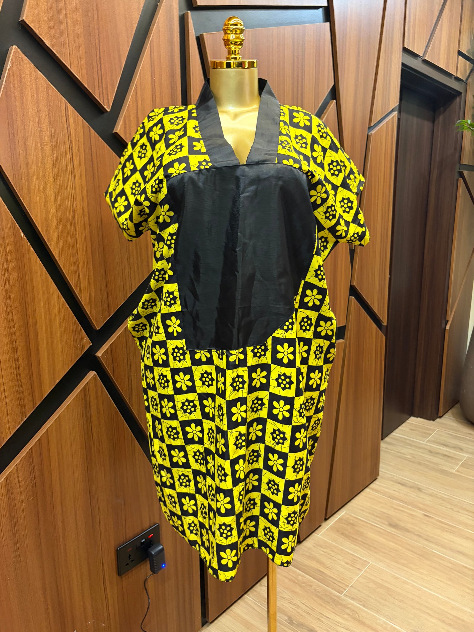 Short African Print Dress A0002