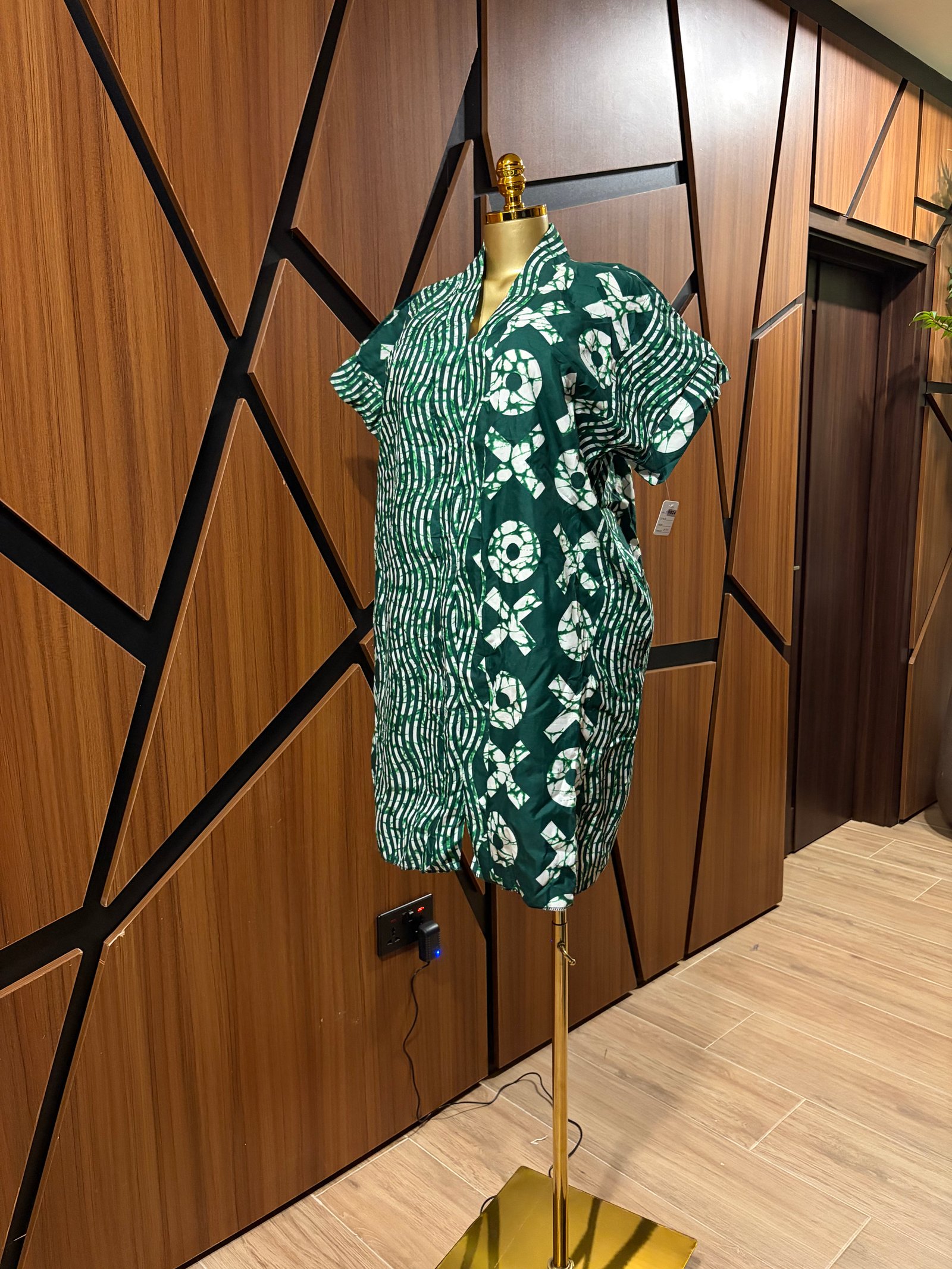 Short African Print Dress A0024