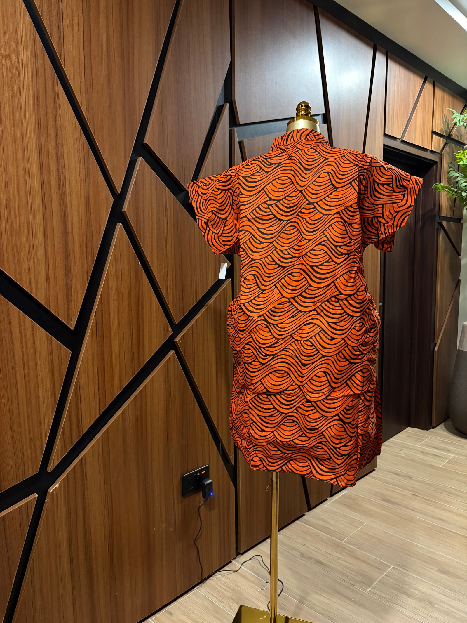 Short African Print Dress A0026